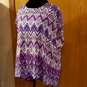 Torrid sheer coverup purple patterned open back